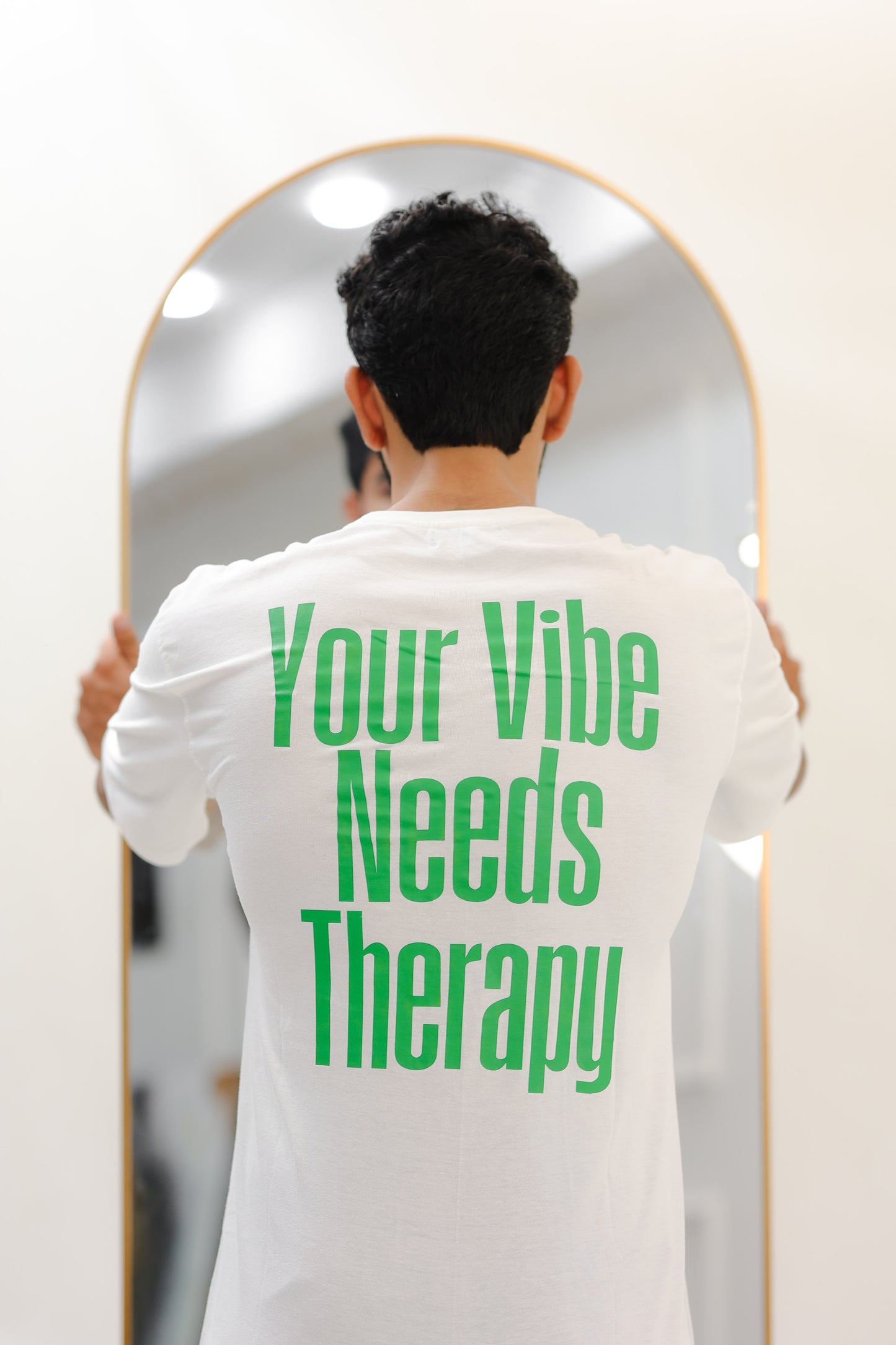 Vibe Reset Tee – White Oversized Unisex T-Shirt